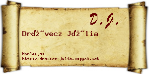 Drávecz Júlia névjegykártya